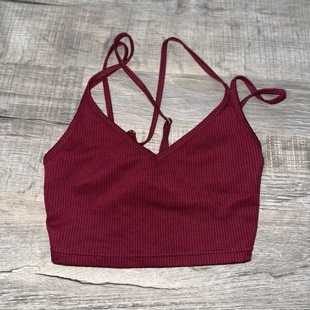 For Love And Lemons Burgundy Tank Top